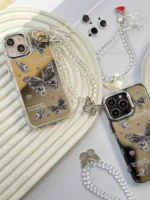 قاب butterfly آینه ای با محافظ لنز رینگی و آویز چسبی (کدC1804) - Image 2