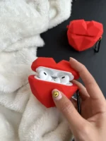 کاور ایرپاد اپل فانتزی قلب قرمز با آویز | کاور سیلیکونی AirPods - Image 4