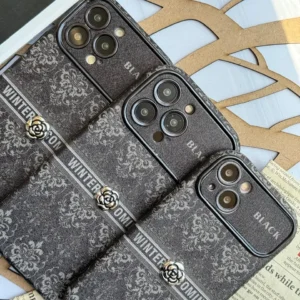 قاب Black Design گل نقره ای (کدC1762)