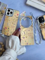 قاب نقاشی پروانه آینه ای با آویز سامسونگ و شیائومی (کدC2056) - Image 2