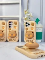 قاب Bear سیلیکونی استند شو آیفون ، سامسونگ ، شیائومی (کدC1519) - Image 6