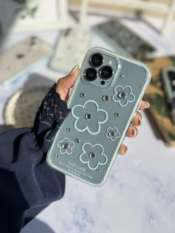 قاب گل آبی نگین دار(کدC2084) - تصویر 4