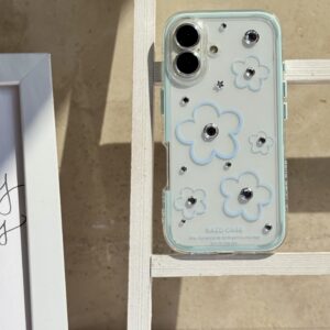 قاب گل آبی نگین دار(کدC2084)