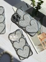 قاب قلبی اکلیلی پاپیونی نگین برجسته (کدC1823) - Image 2