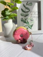 کاور ایرپاد دونات صورتی سیلیکونی با آویز (کدa0237) - Image 3