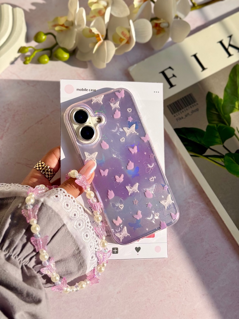 23a240.jpeg قاب Holo butterfly با آویز (کدC2142) - Image 1