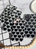 قاب قلب مشکی شاینی (کدC1843)