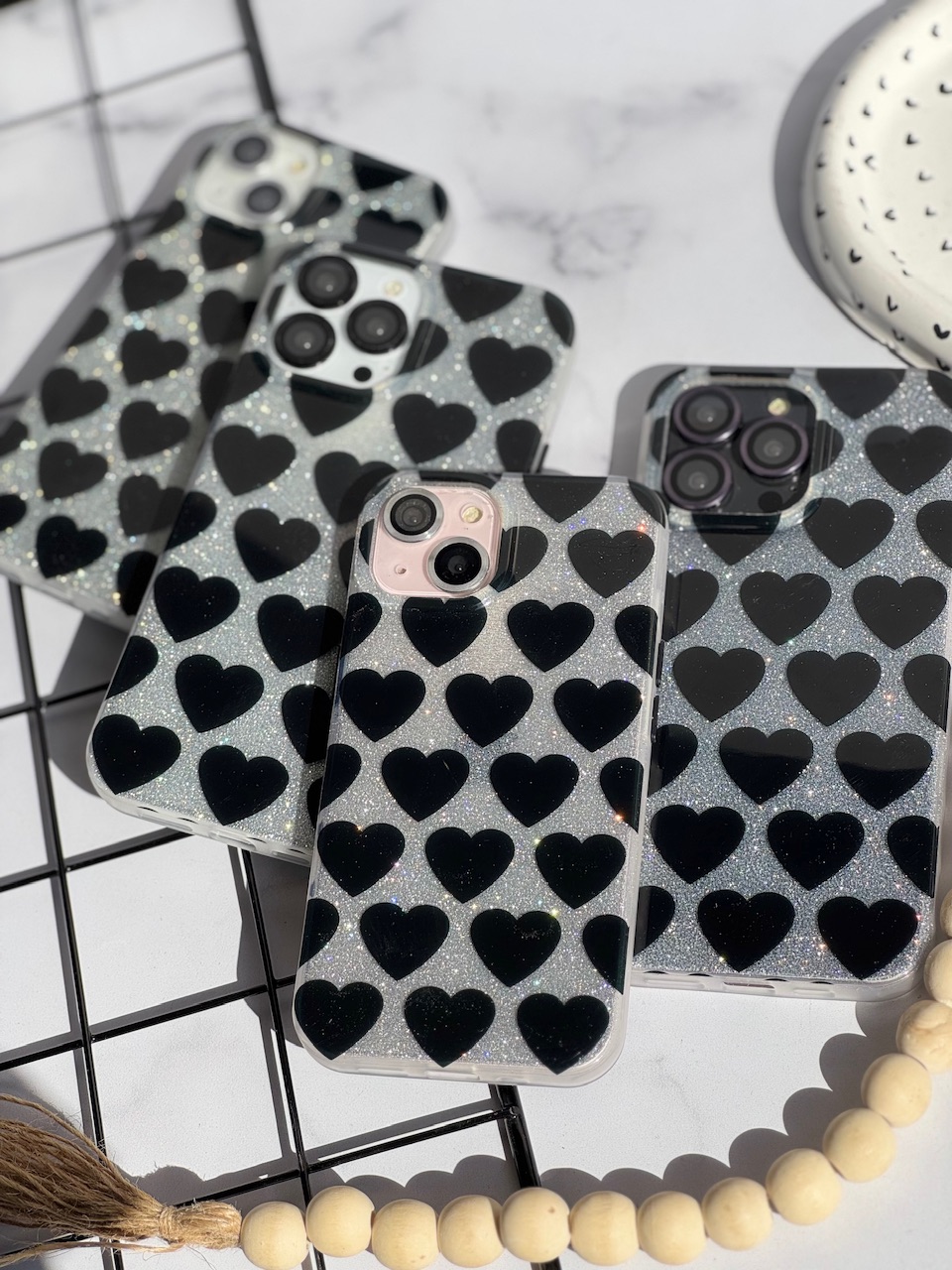 23ef6a.jpeg قاب قلب مشکی شاینی (کدC1843) - Image 1