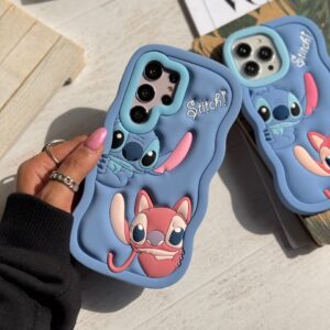 قاب سیلیکونی Stitch Couple (کدC1970)