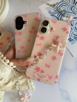 قاب Pink Flower Butterfly با آویز (کدC2116) - Image 8