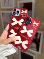 قاب چری white bow آیفون (کدC2095) - Image 2