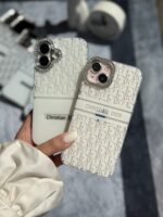 قاب White Christian Dior دور لنز نگین آیفون (کدC2076) - Image 3