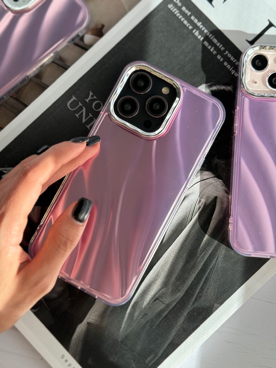 38b7ad.jpeg قاب موج صورتی (کدC1495) - Image 1