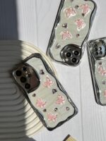 قاب کرومی پروانه و قلب صورتی آیفون و اندرویدی (کدC1825) - Image 5