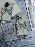 قاب پاپیون نقره ای با بند ژلاتینی (کدC2003) - Image 2