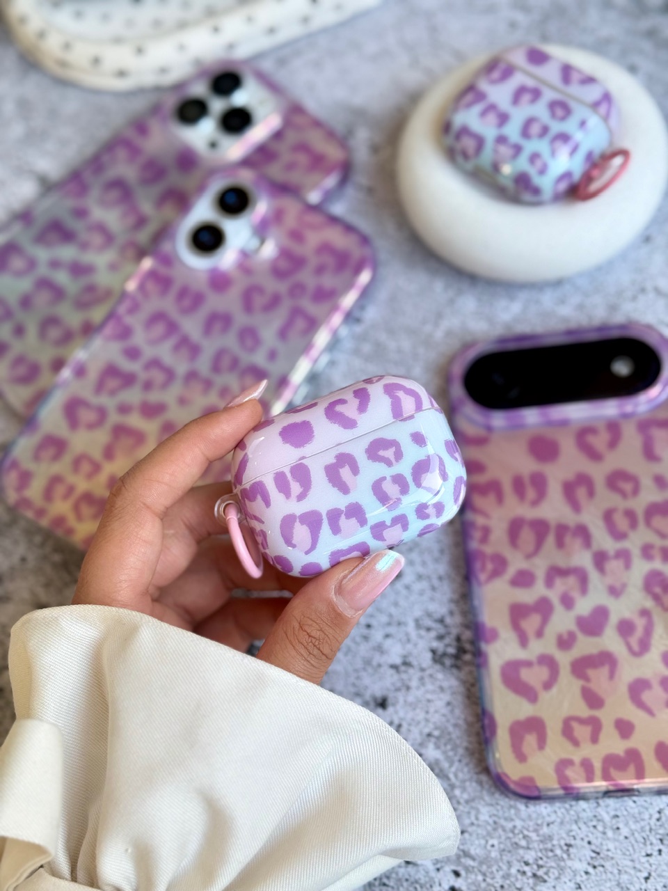 532ea0 ایرپاد ست قاب پلنگی Violet (کدa0300) - Image 1