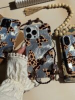 قاب پروانه با بال های پلنگی همراه با آویز (کدC2100) - Image 4