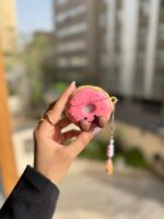 کاور ایرپاد دونات صورتی سیلیکونی با آویز (کدa0237)