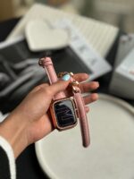 بند اپل واچ چرم کارتیر سانتوس همراه با گارد نگین دار (کدw5008) - Image 6