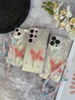 قاب پروانه رز فلای با آویز سامسونگ و شیائومی (کدC2148) - Image 2