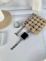 بند اپل واچ فلزی پاپیون کریستالی + گارد نگین دار (کدw5047) - Image 3