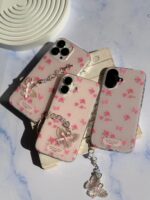 قاب Pink Flower Butterfly با آویز (کدC2116) - Image 6