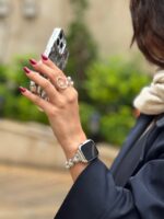 بند اپل واچ قلب سفید صدفی (کدw5045) - Image 2