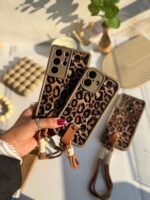 قاب پلنگی قهوه ای سالید با آویز آیفون سامسونگ شیائومی (کدC1925) - Image 4