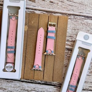 بند اپل واچ کبریتی صورتی قلبی (کدw5064)