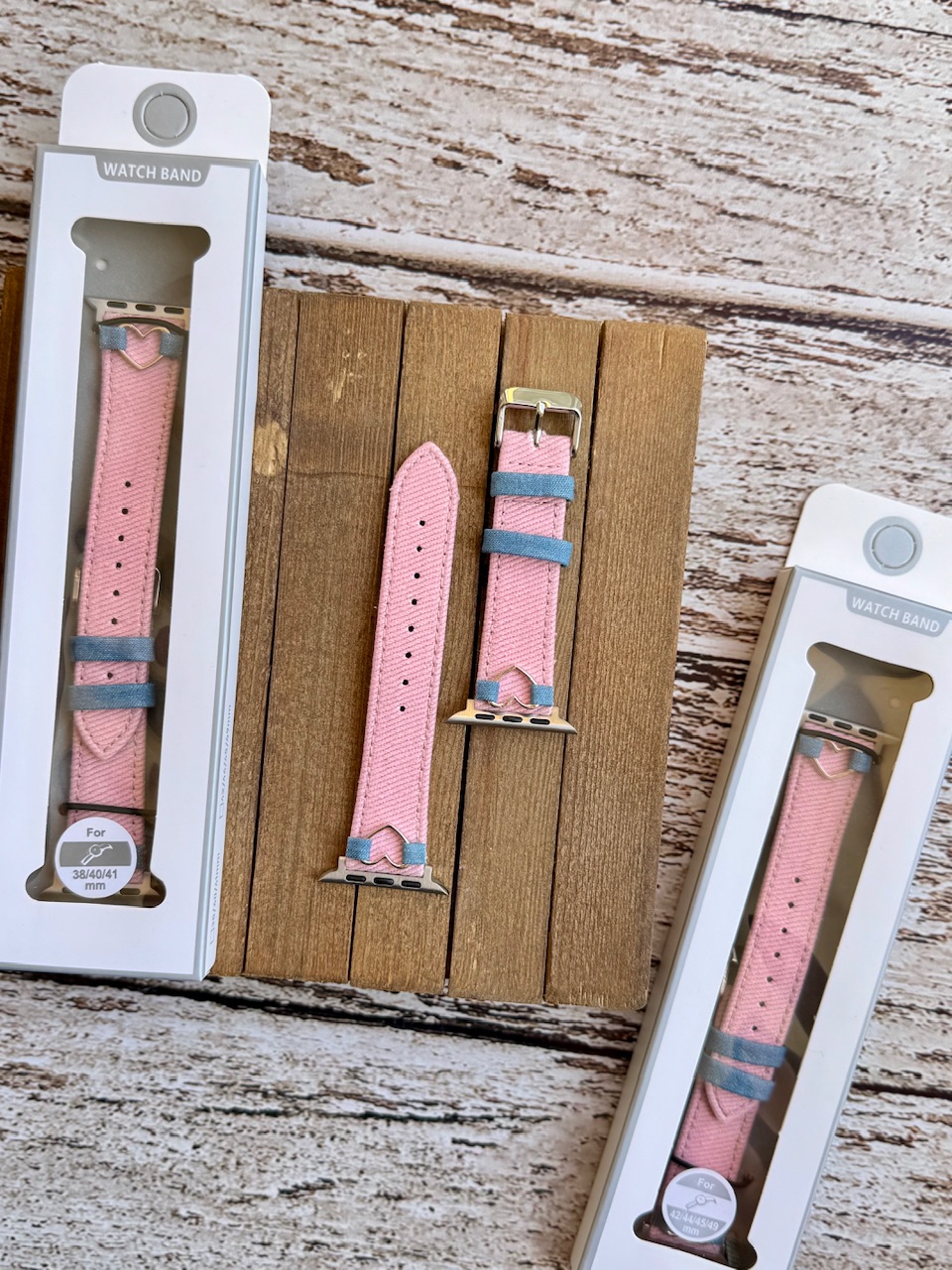 84d439.jpeg بند اپل واچ کبریتی صورتی قلبی (کدw5064) - Image 1