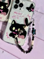 قاب گربه مشکی گوش دار با آویز (کدC2131) - Image 3