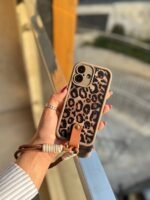 قاب پلنگی قهوه ای سالید با آویز آیفون سامسونگ شیائومی (کدC1925) - Image 5