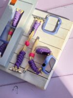 بند اپل واچ بافت بنفش کنفی با گارد سیلیکونی (کدw5060) - Image 4