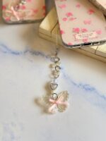 قاب Pink Flower Butterfly با آویز (کدC2116) - Image 7