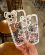 قاب خرس گلدار سفید با ایرپاد ست (کدc1020) - Image 2