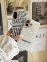 قاب White Christian Dior دور لنز نگین آیفون (کدC2076) - Image 2