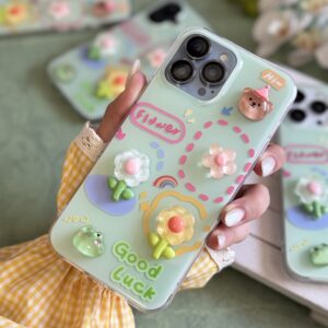 قاب گل برجسته زمینه سبز GOOD LUCK (کدC2107)