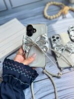 قاب پاپیون نقره ای با بند ژلاتینی (کدC2003) - Image 7