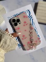 قاب Pink Flower Butterfly با آویز (کدC2116) - Image 5