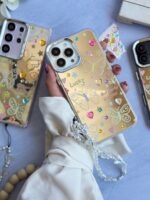 قاب نقاشی پروانه آینه ای با آویز آیفون (کدC2056) - Image 2