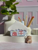 کاور ایرپاد سیلیکونی خونه با آویز خرسی (کدa0256) - Image 2