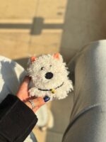 کاور ایرپاد سگ سفید زنگوله دار پشمالو (کدa0202) - Image 4