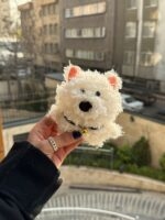 کاور ایرپاد سگ سفید زنگوله دار پشمالو (کدa0202) - Image 2