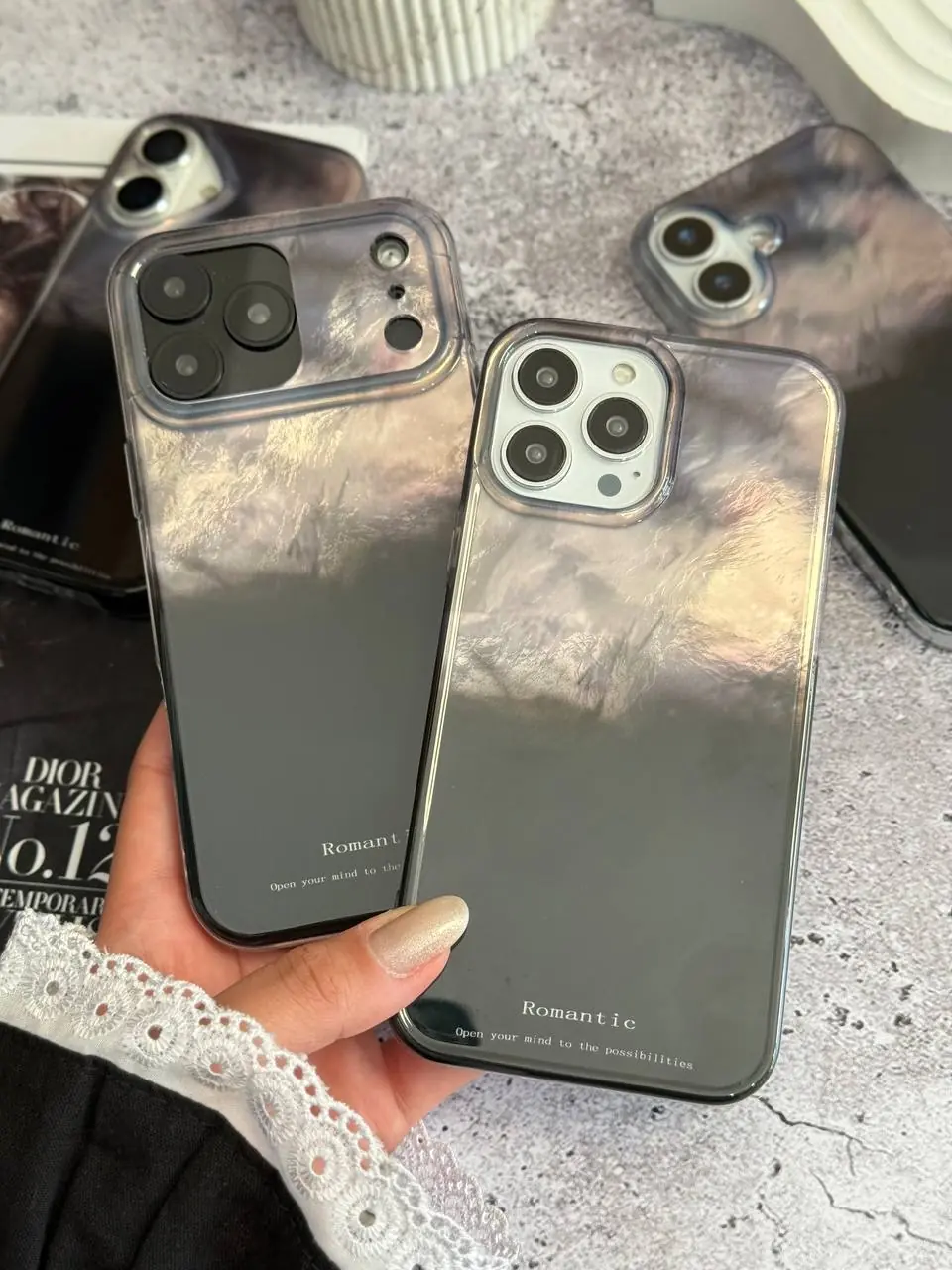 1621ae قاب آیفون Dark sky طرح ابر و بادی