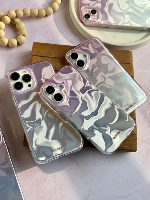 قاب آیفون Pinky Water | طرح موجی با رنگ ملایم - تصویر 2