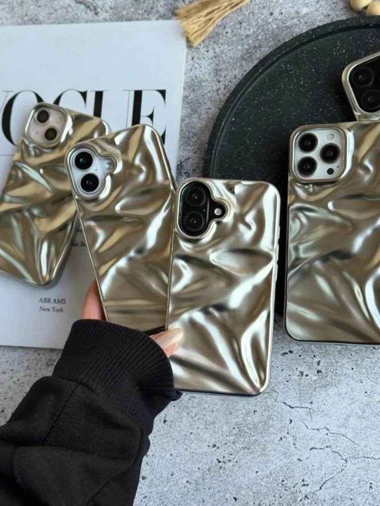 قاب آیفون Matte Mirror Wave کرومی موجدار
