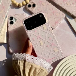 قاب گوشی Kawaii Bunny آیفون | شاینی ، قلبی و فانتزی