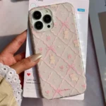 قاب گوشی kawaii bunny آیفون با طراحی قلبی و شاینی