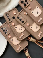 قاب Baby Bear با بند طنابی سامسونگ و شیائومی (کدC1655) - Image 3
