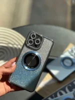 قاب شاین اکلیلی دور نگین مگسیف دار آبی (کدC1664)